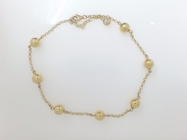 14k Yellow Gold Women's Anklet 5.2g
