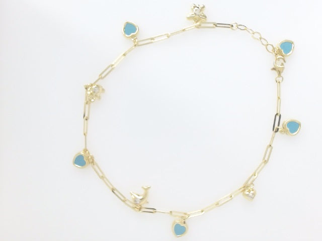 14k Yellow Gold Women's Anklet 5.9g