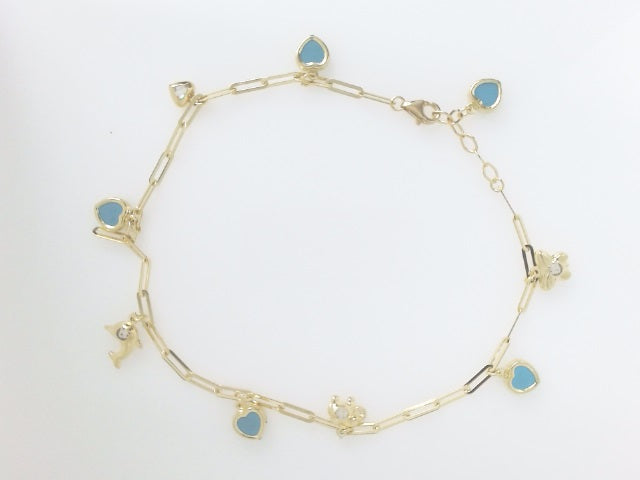 14k Yellow Gold Women's Anklet 5.9g