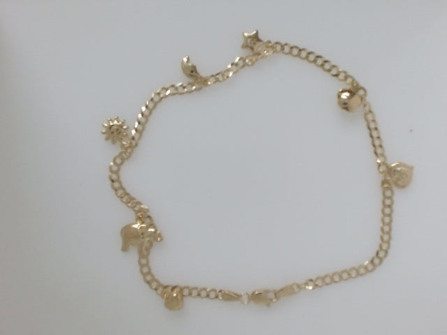 14k Yellow Gold Women's Anklet 5.6g