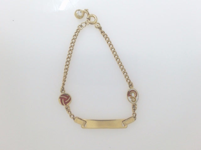 14k Yellow Gold Kid's Anklet 2.3g