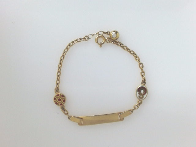 14k Yellow Gold Kid's Anklet 2.3g