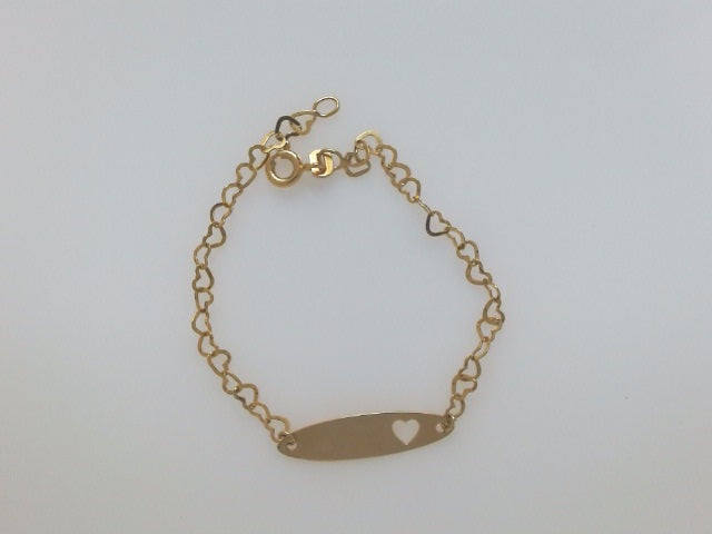 14k Yellow Gold Kid's Anklet 1.4g
