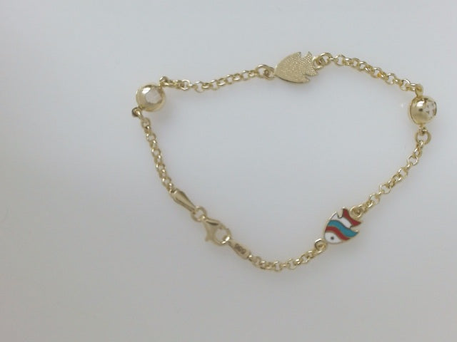 14k Yellow Gold Kid's Anklet 3.9g