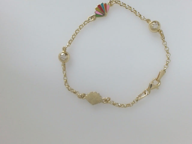 14k Yellow Gold Kid's Anklet 3.3g