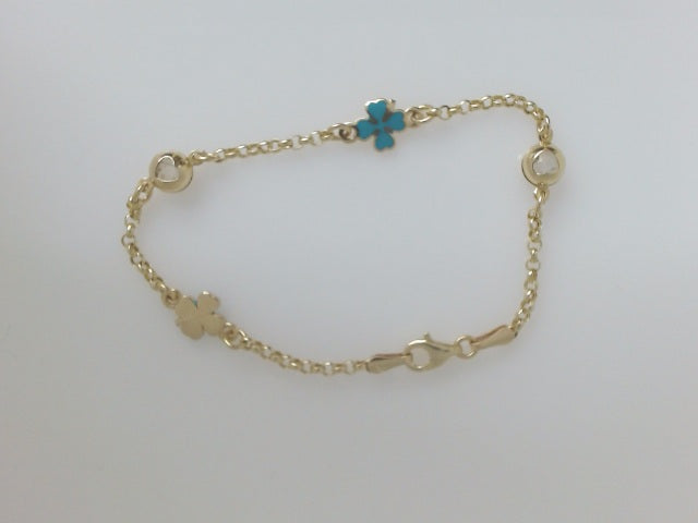 14k Yellow Gold Kid's Anklet 3.1g