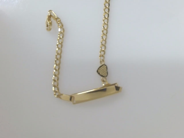 14k Yellow Gold Kid's Anklet 2.6g