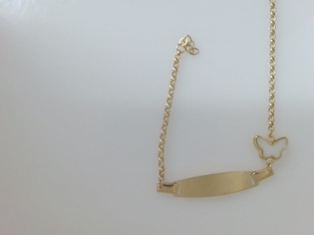 14k Yellow Gold Kid's Anklet 2g