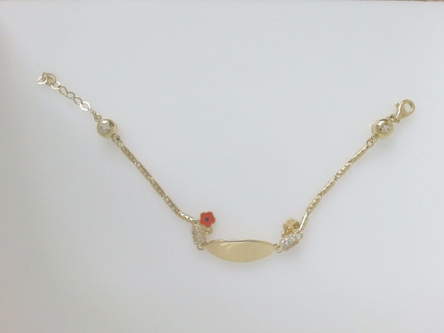 14k Yellow Gold Kid's Anklet 4.4g