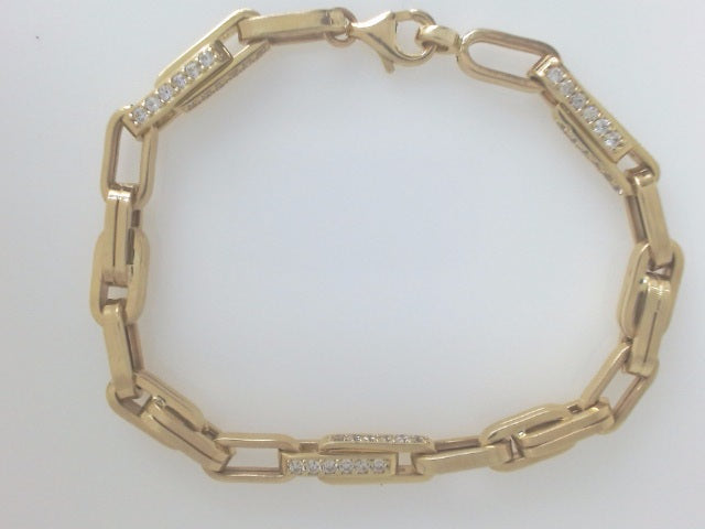 14k Yellow Gold Men's Bracelet 16.9g
