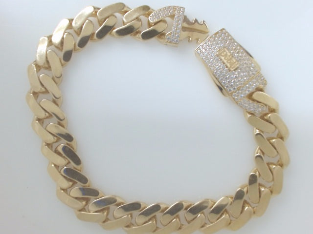 14k Yellow Gold Men's Bracelet 17.1g