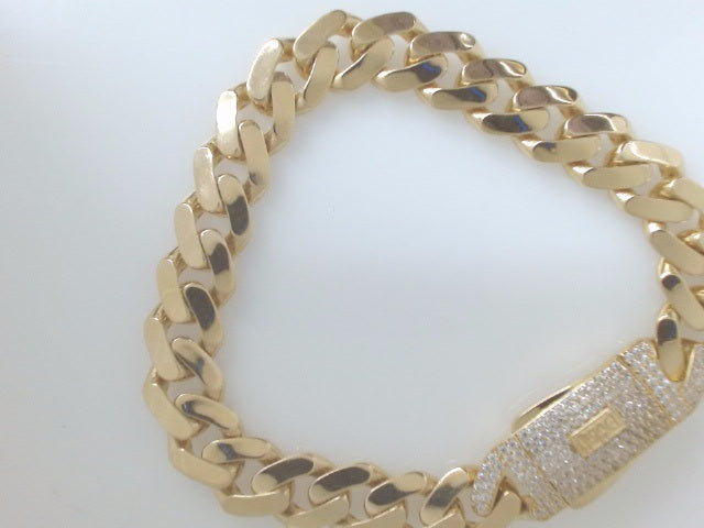14k Yellow Gold Men's Bracelet 17.1g
