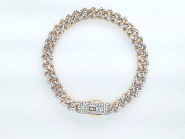14k Yellow Gold Men's Monaco Bracelet 17.6g