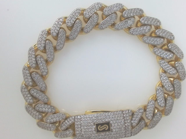14k Yellow Gold Men's Monaco Bracelet 31.9g