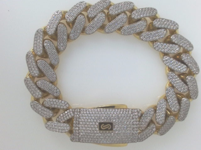 14k Yellow Gold Men's Monaco Bracelet 37g
