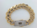14k Yellow Gold Men's Monaco Bracelet 19.3g