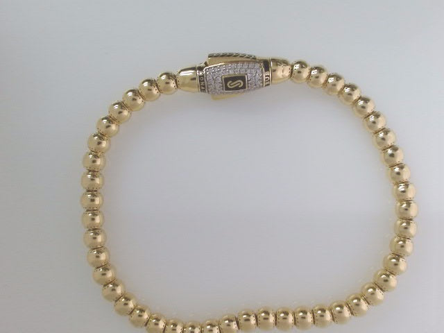 14k Yellow Gold Men's Monaco Bracelet 12.8g