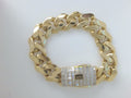 14k Yellow Gold Men's Monaco Bracelet 33.6g