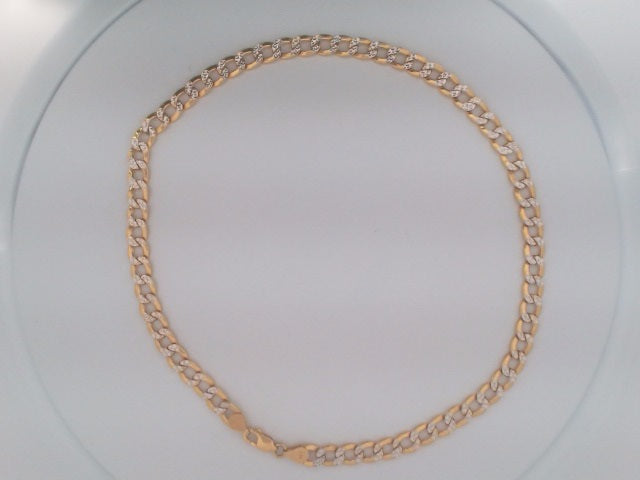 14k Yellow Gold Unisex Cadena Corte Filo 21.2g