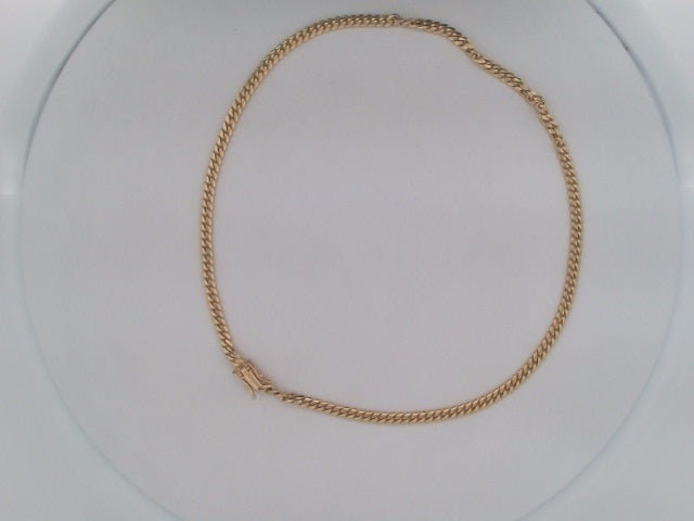 14 KT CADENA CUBANA SOLIDA DE FABRICA