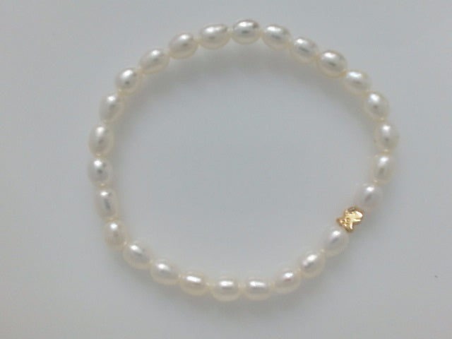 14k Yellow Gold Pulsera De Cuero 0.6g