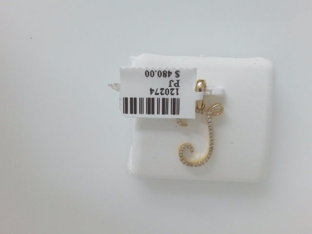 14k Yellow Gold Cadena Con Dije Diamante 4.8g