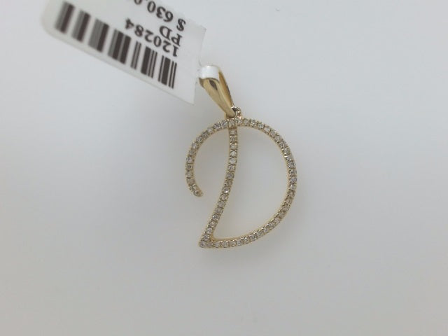 14k Yellow Gold Cadena Con Dije Diamante 6.3g