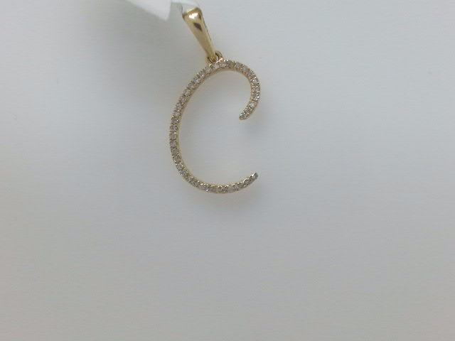 14k Yellow Gold Cadena Con Dije Diamante 4.5g