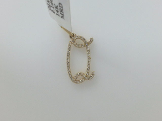 14k Yellow Gold Cadena Con Dije Diamante 6.4g