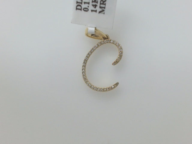 14k Yellow Gold Cadena Con Dije Diamante 4.5g