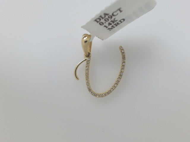 14k Yellow Gold Cadena Con Dije Diamante 4.3g