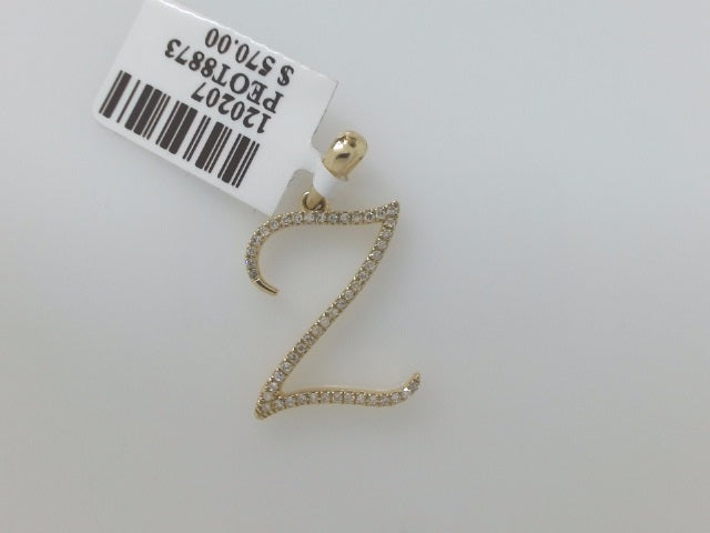 14k Yellow Gold Cadena Con Dije Diamante 5.7g