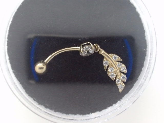 14k Yellow Gold Piercing 2.4g