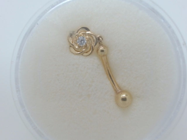 14k Yellow Gold Piercing 0.9g