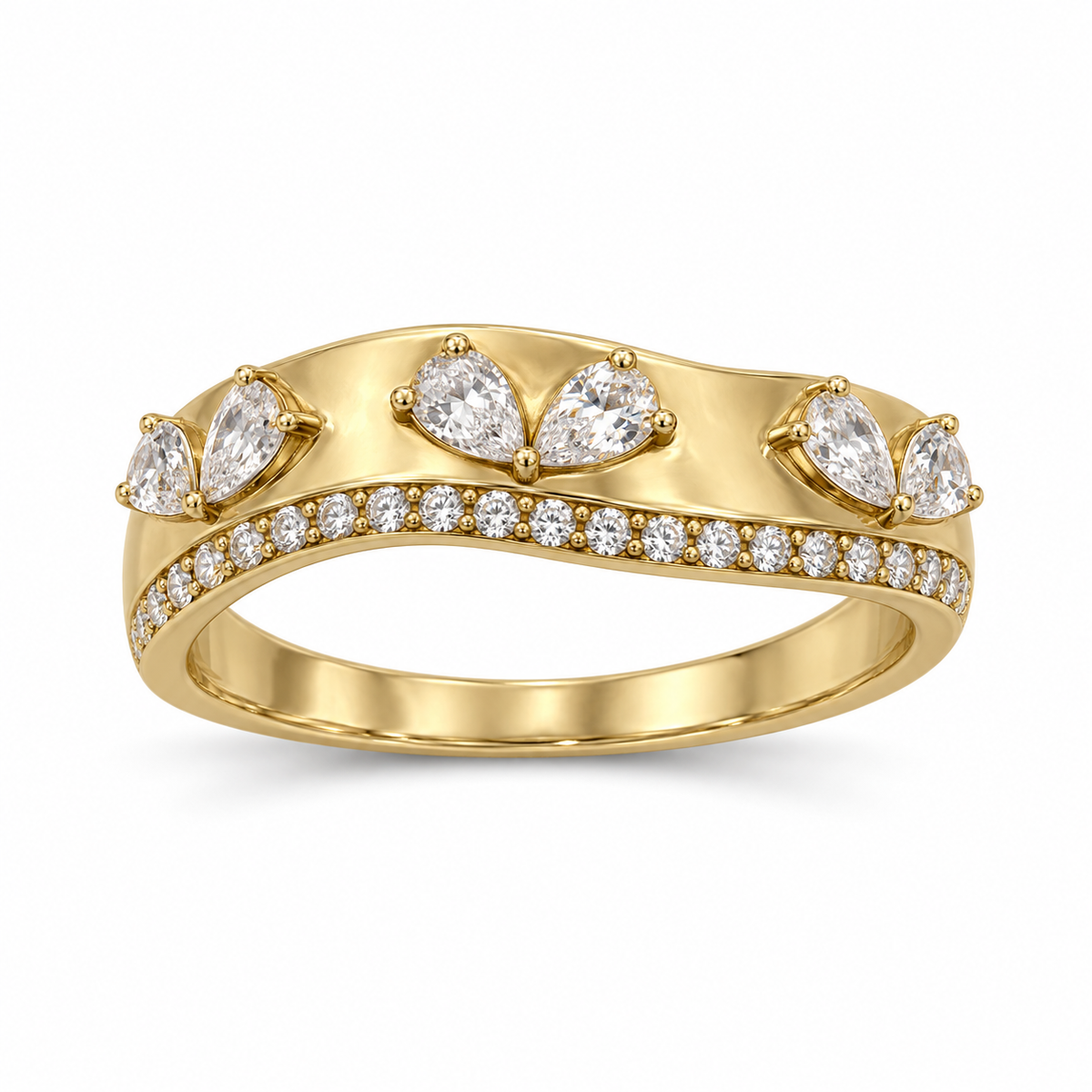 10k Yellow Gold Woman's Ring 1.1g