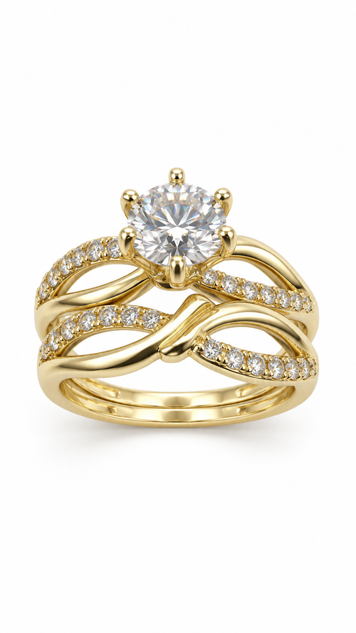 10 KT ANILLOS DE COMPROMISO DE MUJER