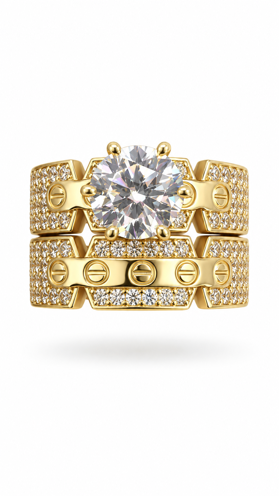 10 KT ANILLOS DE COMPROMISO DE MUJER