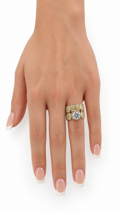10 KT ANILLOS DE COMPROMISO DE MUJER