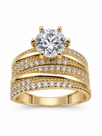 10 KT ANILLOS DE COMPROMISO DE MUJER