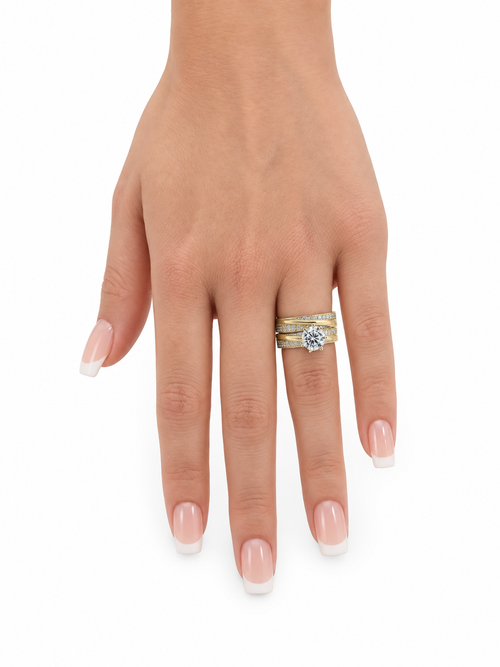 10 KT ANILLOS DE COMPROMISO DE MUJER