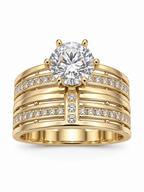 10 KT ANILLOS DE COMPROMISO DE MUJER
