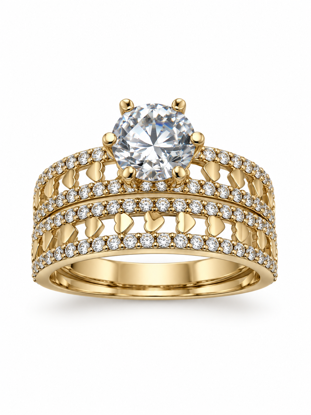 10 KT ANILLOS DE COMPROMISO DE MUJER