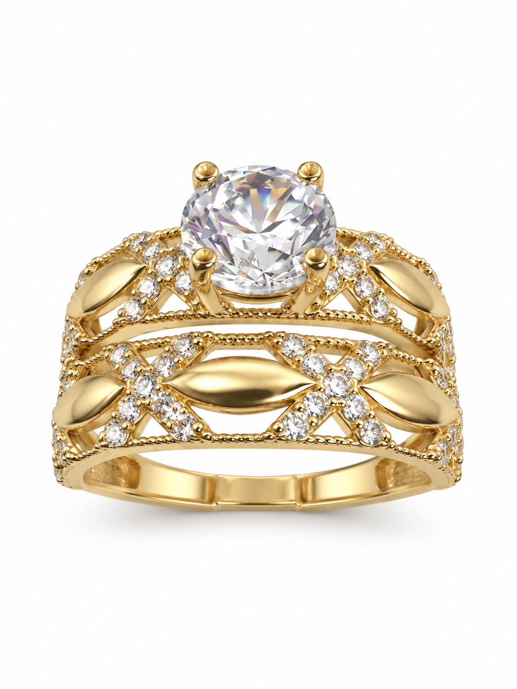 10 KT ANILLOS DE COMPROMISO DE MUJER