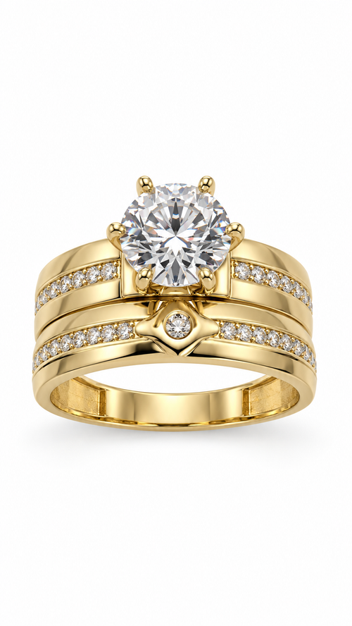 10 KT ANILLOS DE COMPROMISO DE MUJER