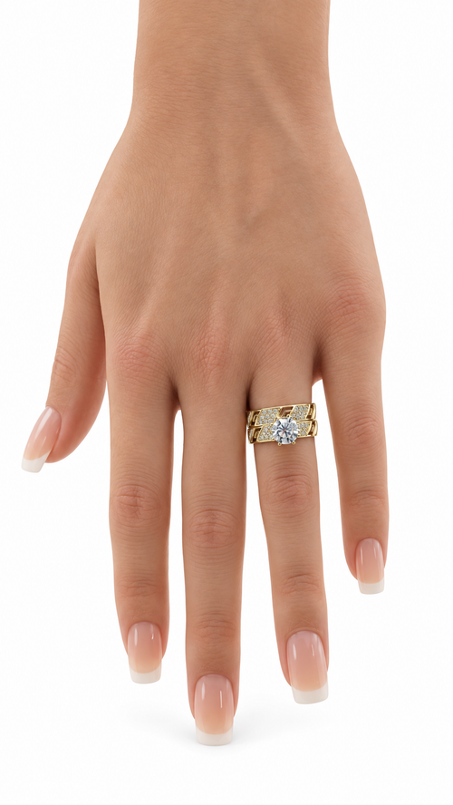 10 KT ANILLOS DE COMPROMISO DE MUJER