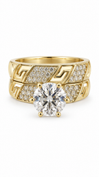 10 KT ANILLOS DE COMPROMISO DE MUJER