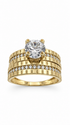 10 KT ANILLOS DE COMPROMISO DE MUJER