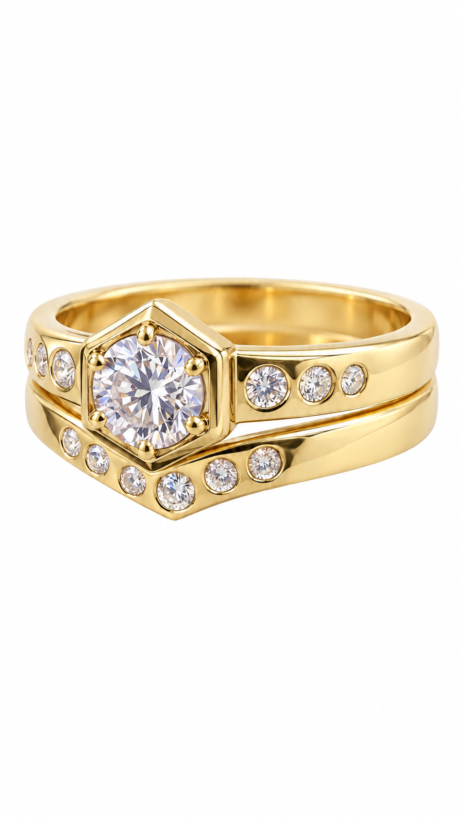 10 KT ANILLOS DE COMPROMISO DE MUJER