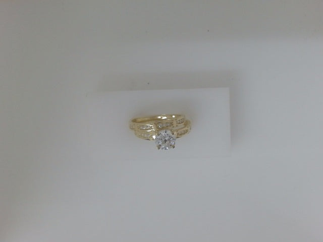 10k Yellow Gold Woman's Wedding Ring Set 3.2g