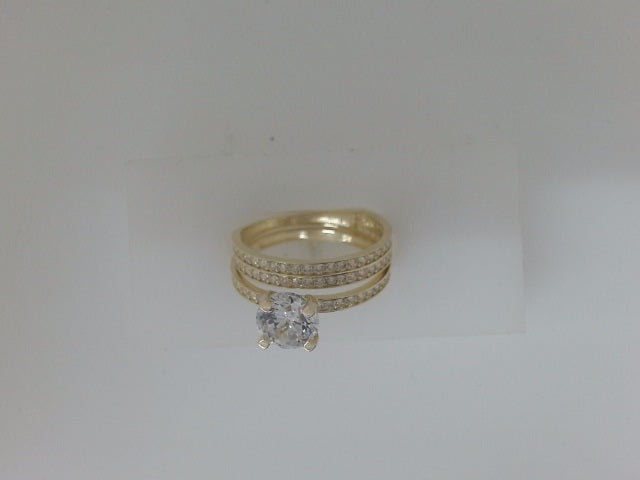 10k Yellow Gold Woman's Wedding Ring Set 3.1g